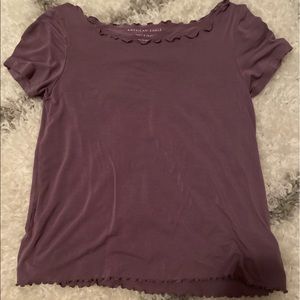 Off the shoulder purple top